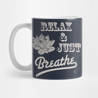 Relax & Just Breath | Lotus | Antique White Mug